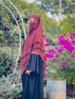 ৩ পার্ট ইনস্ট্যান্ট রেডি হিজাব – প্রিমিয়াম শিফন জর্জেট - Image 7